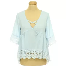 Horgolt csipkés blúz