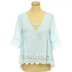 Horgolt csipkés blúz