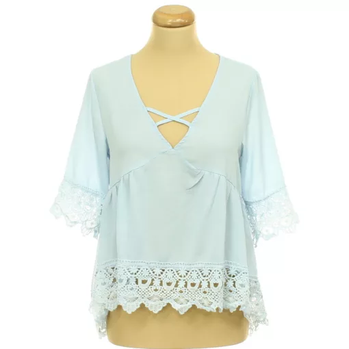 Horgolt csipkés blúz