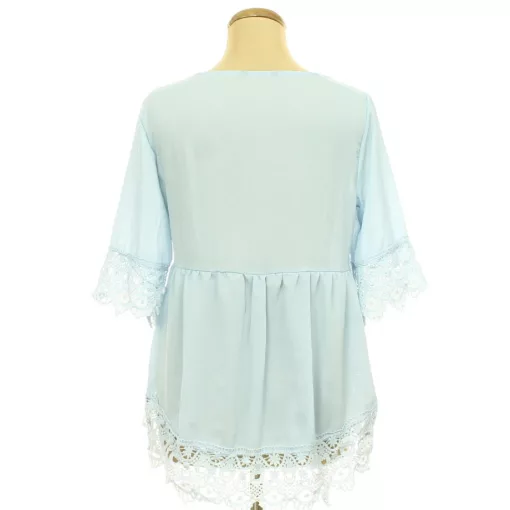 Horgolt csipkés blúz