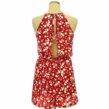 Shein virágmintás piros overál