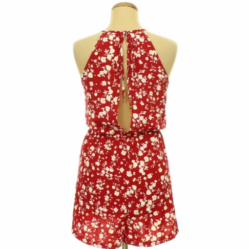 Shein virágmintás piros overál