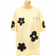 Mintás krémszínű póló