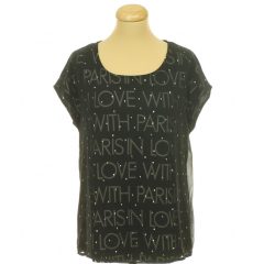 Street One mintás fekete felső