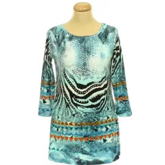 Mintás flitteres pamut tunika