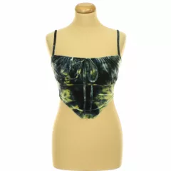 Boohoo batikolt plüssbársony top