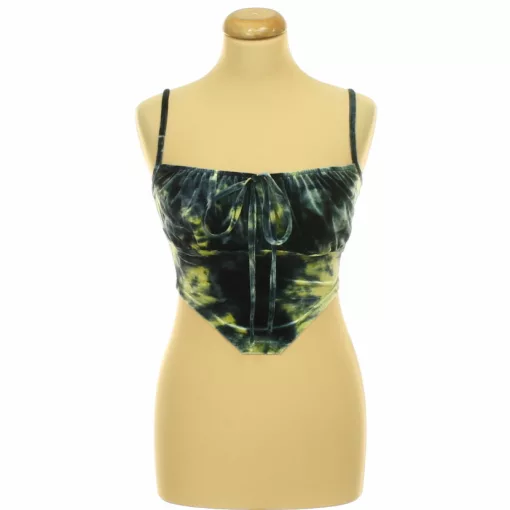 Boohoo batikolt plüssbársony top