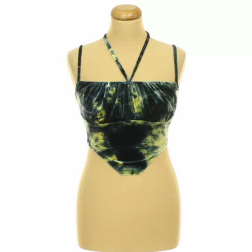Boohoo batikolt plüssbársony top