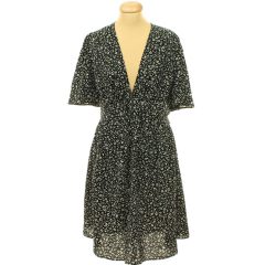 Shein mintás fekete ruha