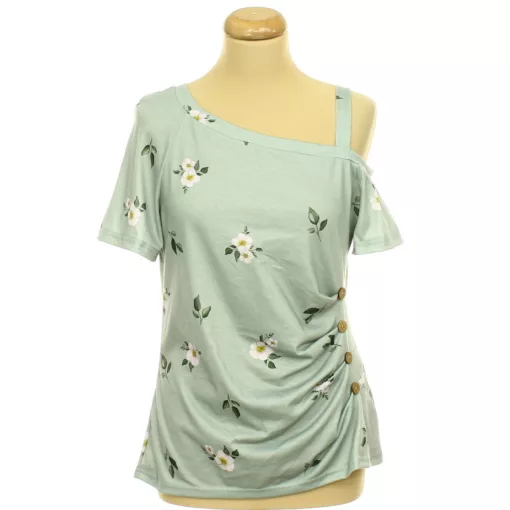 Shein álgombos virágmintás felső