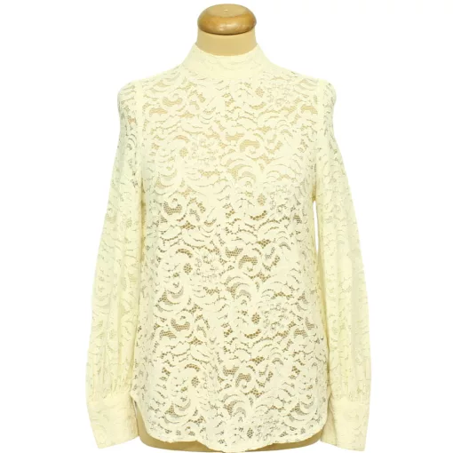 H&M krémszínű csipke blúz