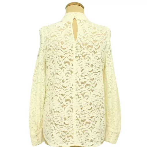 H&M krémszínű csipke blúz