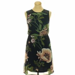 Vero Moda virágmintás sötétkék ruha