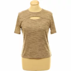 TU melírozott barna póló