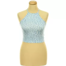 Shein virágmintás kék top