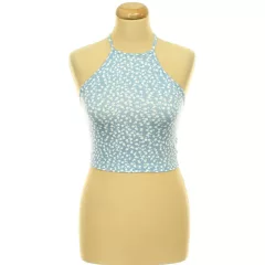 Shein virágmintás kék top