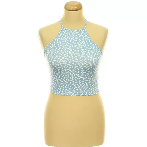 Shein virágmintás kék top