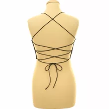 Shein fűzős fekete top