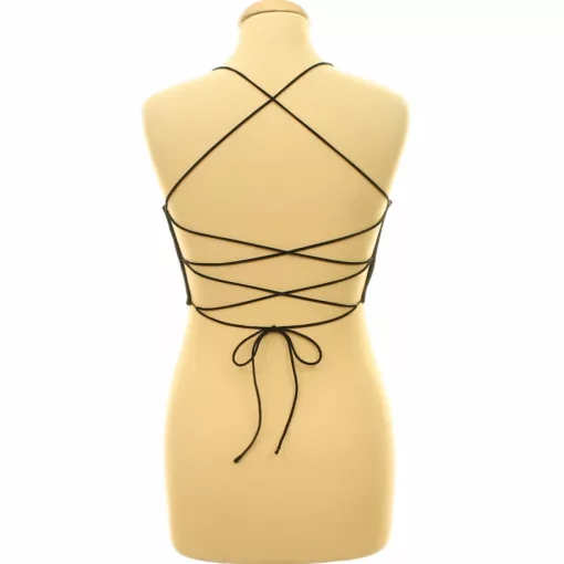 Shein fűzős fekete top