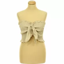 Shein gumírozott barna top