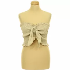 Shein gumírozott barna top