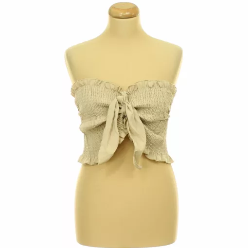Shein gumírozott barna top