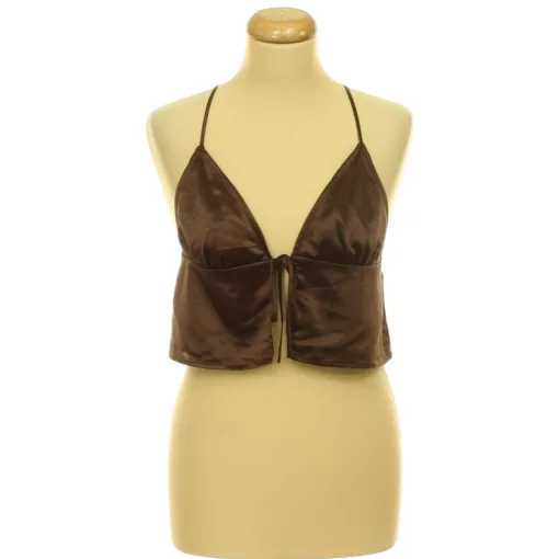 H&M barna szatén top
