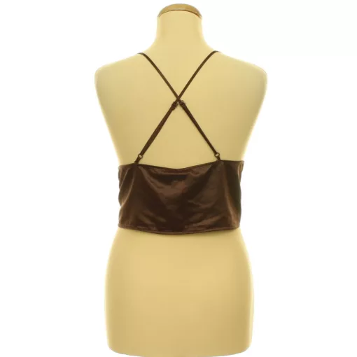 H&M barna szatén top