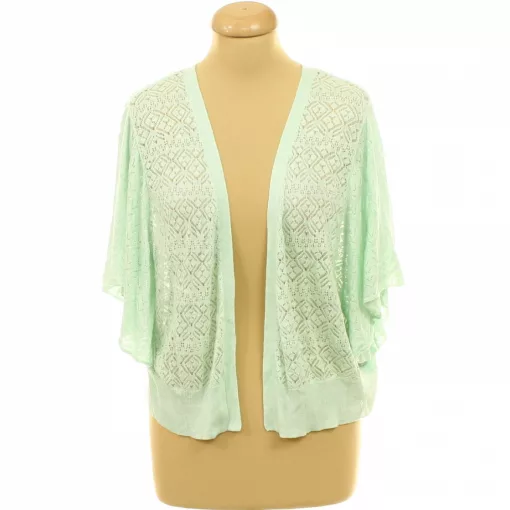 Dorothy Perkins zöld lyukacsos kötésű kardigán