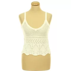 Krémszínű kötött felső