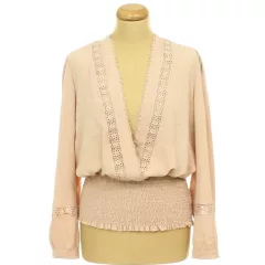 Amy&Clo in Vogue horgolt csipkés blúz