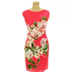 Virágmintás pink ruha