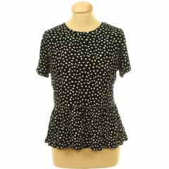 Papaya pöttyös fekete felső