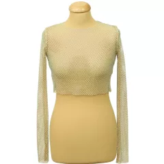 Színes strasszköves hálós felső