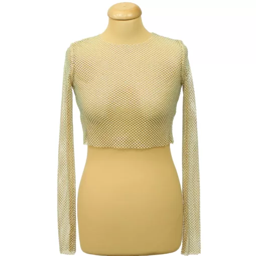 Színes strasszköves hálós felső