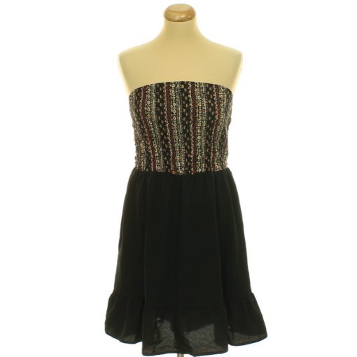 Shein mintás pánt nélküli ruha