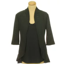 Shein fekete áttört mintás szett