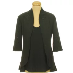 Shein fekete áttört mintás szett