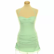 Shein ezüstcsillámos zöld ruha