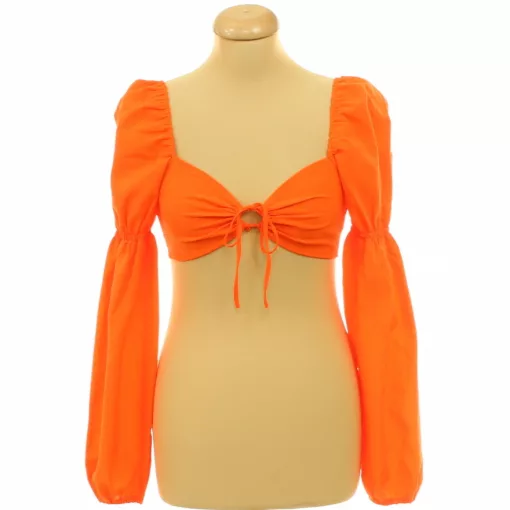Gumírozott narancssárga top