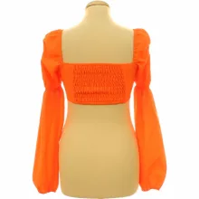 Gumírozott narancssárga top