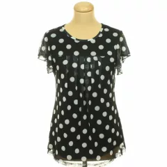 Pöttyös fekete necc blúz