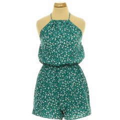 Shein virágmintás zöld overál