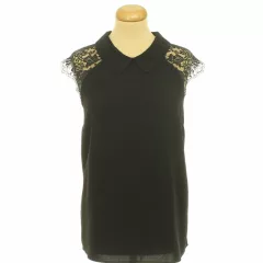 Dorothy Perkins csipkés fekete blúz