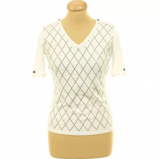 Strasszköves fehér kötött felső