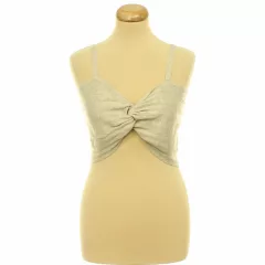 Shein csavart barna kötött top