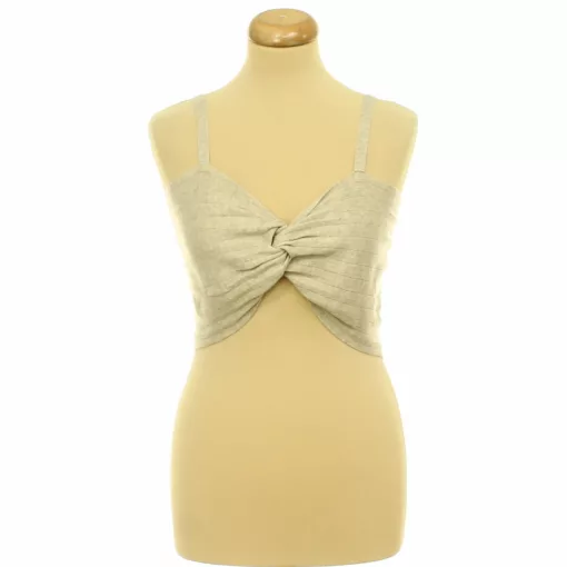 Shein csavart barna kötött top