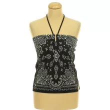 Fishbone mintás fekete top