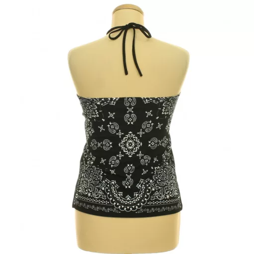 Fishbone mintás fekete top