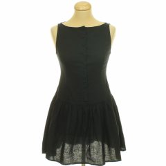 Asos fekete pamut-len miniruha